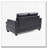 Stylish Transitional Black Loveseat For Two