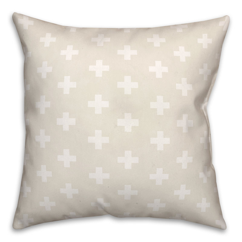 Housse et insert de coussin carré suisse, H 16 po x l 16 po