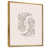 Toile avec cadre flottant or