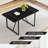 Minimalist Retro Rectangular Dining Table With Top And Inset Metal Legs, Perfect For Dining And Working-2137013844-2137013850