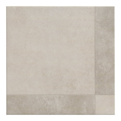 Ostra 17 in. x 17 in. Matte Limestone Look Checkered Porcelain Floor and Wall Tile