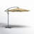 Chalone 95" Steel Offset Cantilever Patio Umbrella with Crank - Beige-236631597