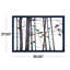 Multi Coloured Metal Bird Cutout Home Wall Decor with Tree Branch Accents and Black Metal Frame