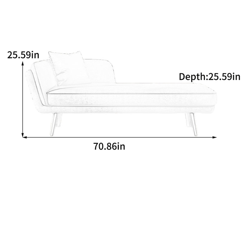 Fauteuil inclinable en similicuir de style minimaliste, Orienté à gauche (vu de face), Beige