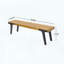 Banc de salle à manger d'extérieur (ensemble de 2) - Bois d'acacia avec panneau à lattes