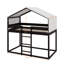 Lit simple superposé en bois avec tente-1919963887