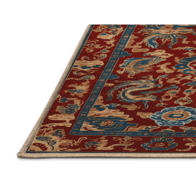 Washable Mandarin Fruits Area Rug, Rectangle 5' x 8'