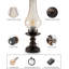 Lampe de table rétro sans fil rechargeable avec gradateur et commande tactile, petites lumières alimentées par pile, lampe de maison de campagne rétro en verre soufflé à la main Amber pour chambre à coucher, salon, table de salle à manger, cuisine