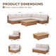 Windsor 5 Piece Aluminum All-Weather Wicker Modular Sofa Set With Olefin Cushion