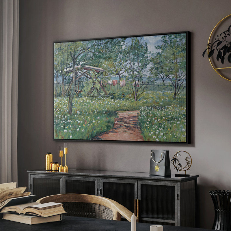 Paysage rétro - CCCL XXVI, Toile avec cadre flottant noir, H 17 po x l 25 po x P 2 po