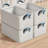 4Pcs Striped Fabric Storage Box, Built-In Large Reinforced Storage Box, Foldable Storage-1512365665