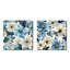 Eline - Ensemble de 2 carrés à motif floral en métal-102680122