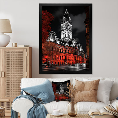 Ylanda " Red Gray Montreal Beautiful Cityscape Black "