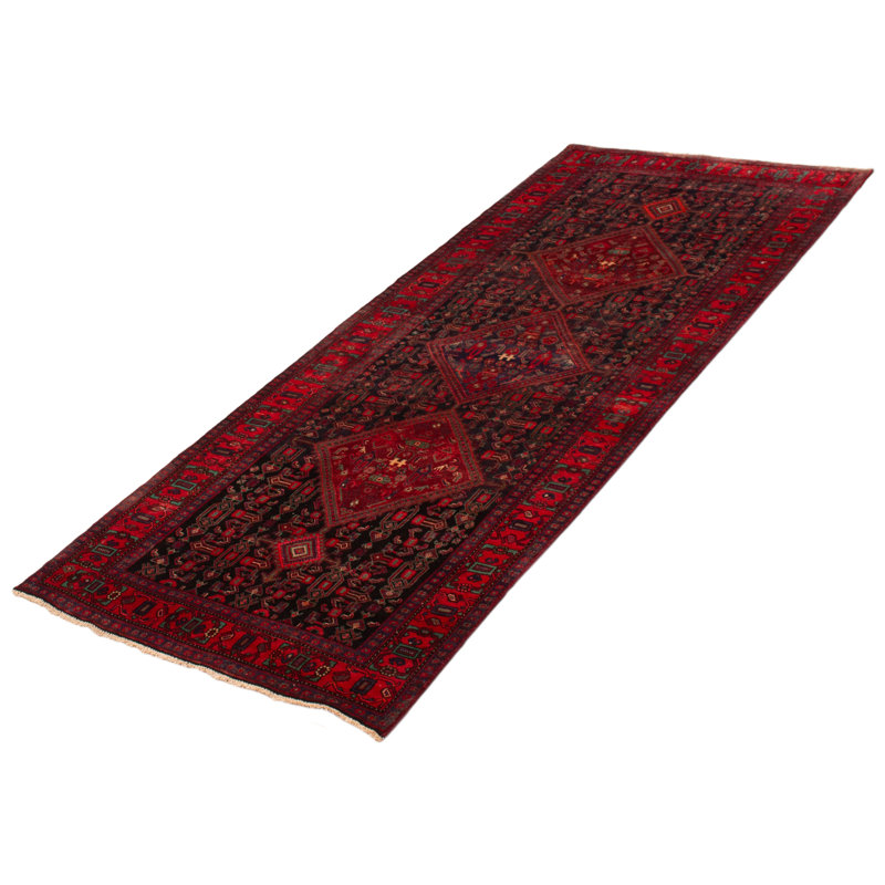 Tapis de couloir unique en laine 4 pi 2 po x 10 pi 4 po Yvelise