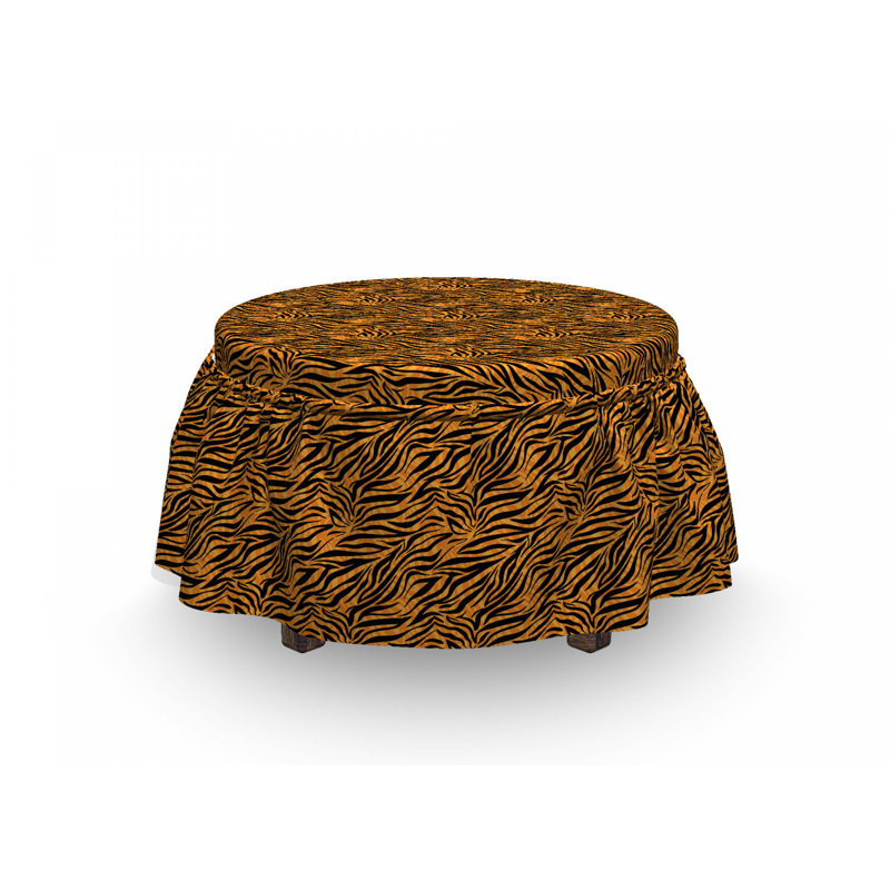 Housse pour repose-pieds tiger skin motif