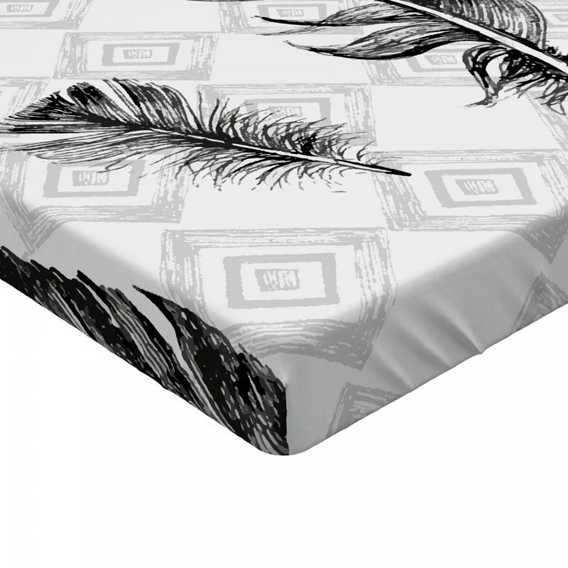 Microfiber Geometric Fitted Sheet, Full Fitted Sheet