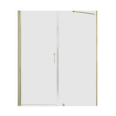 60"W x 72"H Semi-Framed Tempered Glass Shower Door