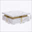 Table basse carrée avec rangement à 4 tiroirs, parfaite pour organiser et améliorer votre espace de vie-956352436