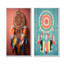 Capteur de rêves rose et bleu Kahlo I - ensemble de 2 impressions sur toile-102575674-102575677