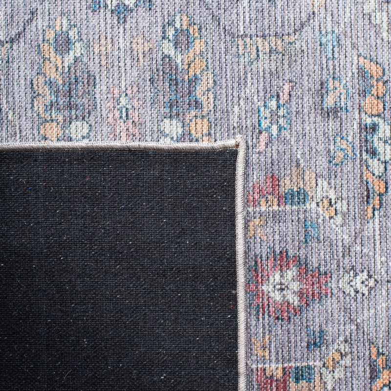 Charney Oriental Gray/Beige/Blue Area Rug, Runner 2' x 9'