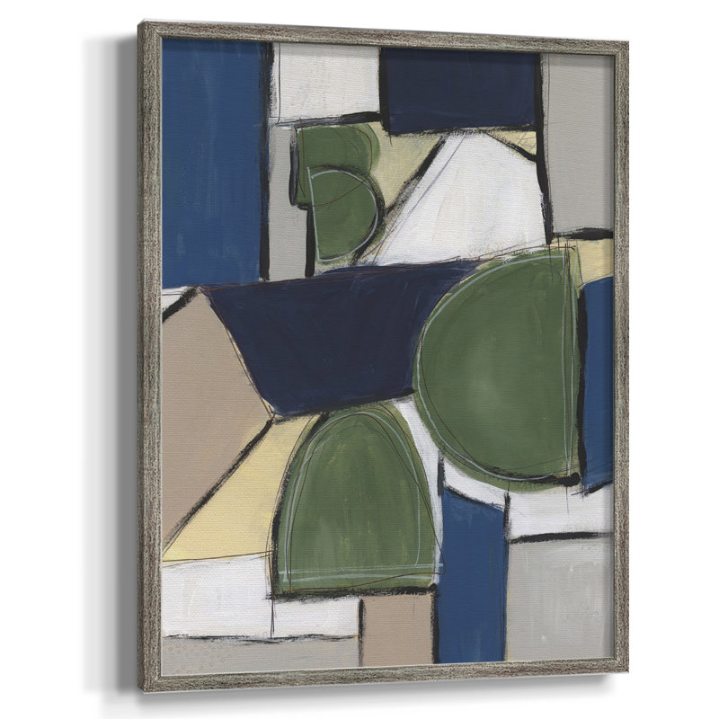 Spatial Mix II Framed Print - Solid Wood, 11" H x 9" W