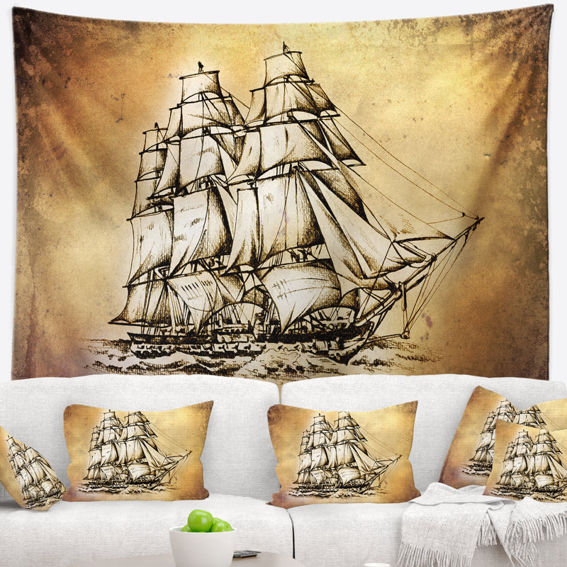 Tapisserie de tissu en polyester, avec accessoires suspendus et inclus, H 32 po x l 39 po