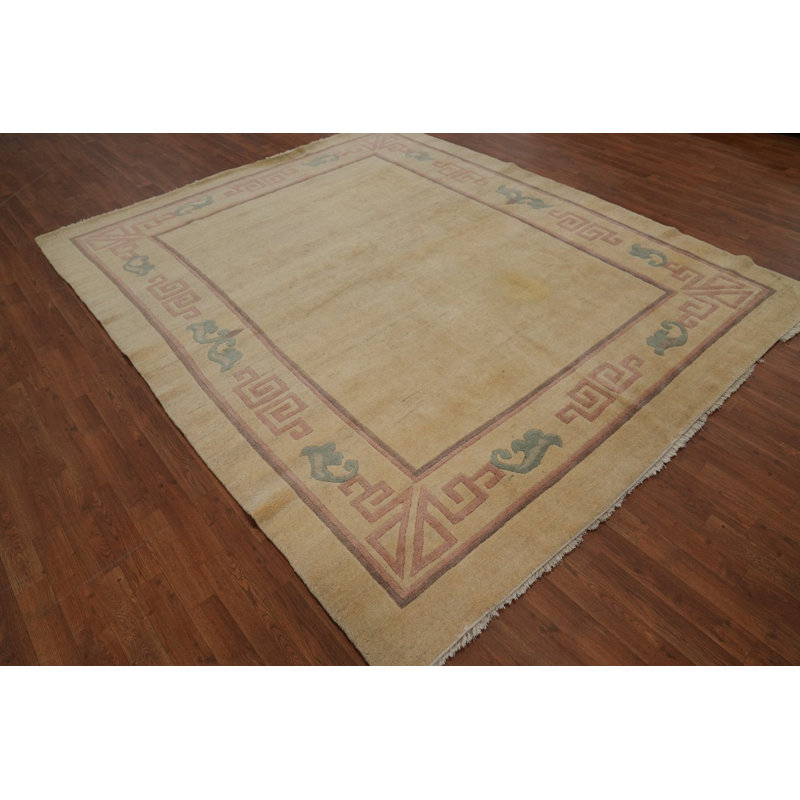 Tapis népalais carré en laine fait à la main 8 x 9
