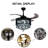 42-inch Black Crystal Invisible Fan Light Remote Control Dimming Six-speed Variable Frequency Fan