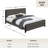 Mandy Weathered Grey Finish Panel Bed-22483330