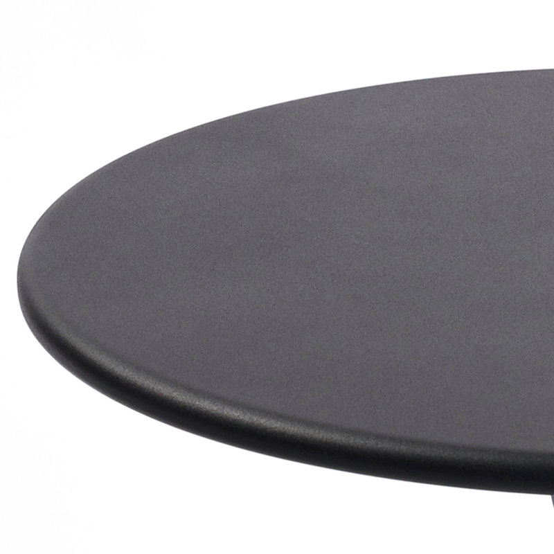 Viviers Coffee Table End Table, Round Side Table For Sofa Bedside Nightstand, Accent Table Decorative Small Space, Black