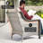 6 Piece Patio Furniture Conversation Sets With Solar Light Table,Outdoor Wicker Furniture With Ottoman, All Weather Resistant Outside High Back Rattan Patio Set-1345828563