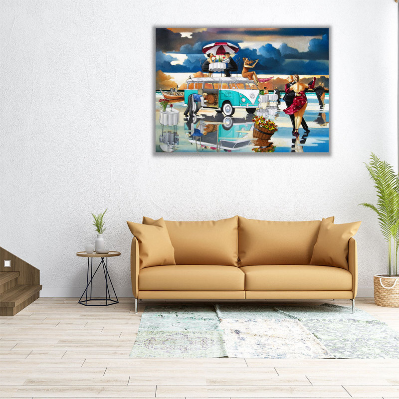 «Cafe Helia», reproduction d'art sur toile, H 18 po x l 24 po