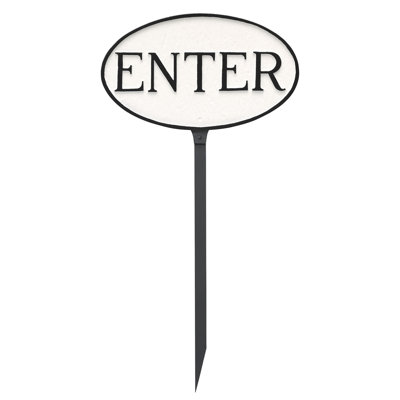 Enseigne de jardin statement enter