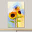Tournesol jaune vif tournesol - aquarelle lumineuse florale grand art mural-71536565-71536559