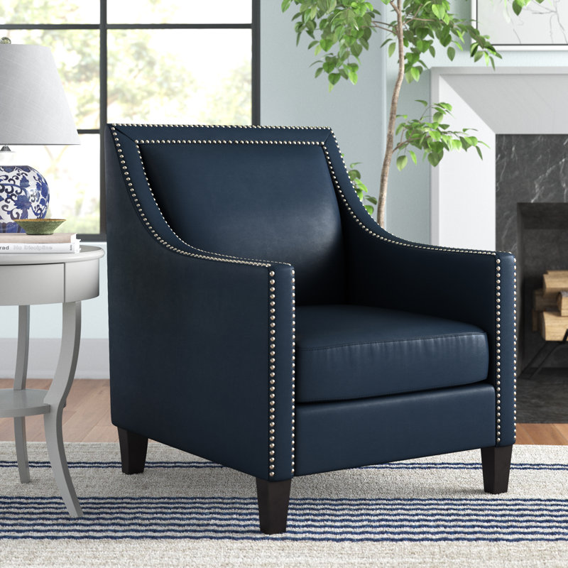 Fauteuil de 73,99 cm de largeur Holsworthy, Similicuir bleu marine