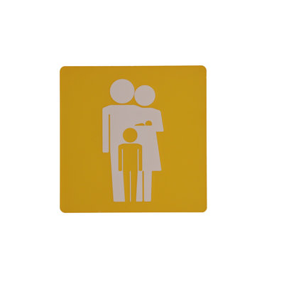 Yellow Family Toilet Sign Public Restroom Sign Bathroom Sign Infants Lavatory Sign