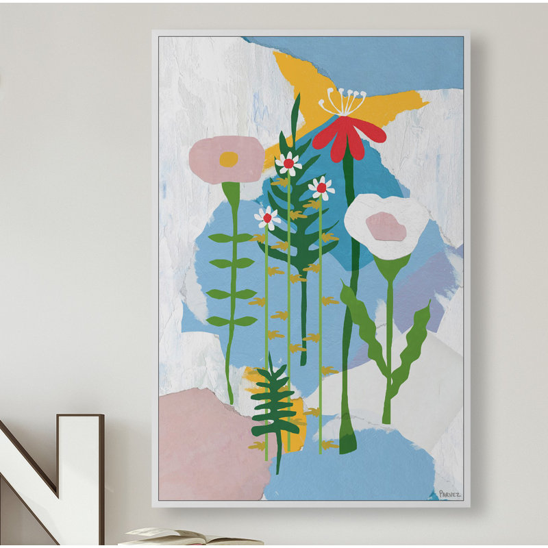« Meadow Flowers », reproduction d’art sur toile encadrée, H 24 po x l 16 po x P 1,5 po