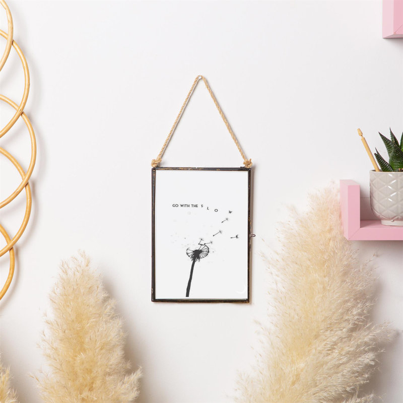 Nicola Spring - Hanging Metal Photo Frames - Black, 4" x 4", 5, Rectangle