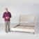 Melaya Wingback Upholstered Platform Bed Frame