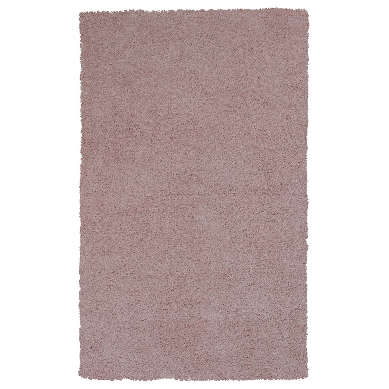 Tapis rose fait à la main Caucher, Rectangle 3 pi 3 po x 5 pi 3 po