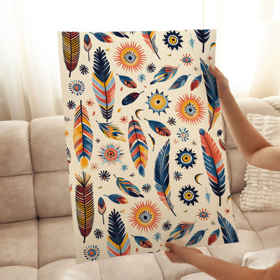 «Fashion and Glam Boho Feather Dreams», art bohémien sans cadre