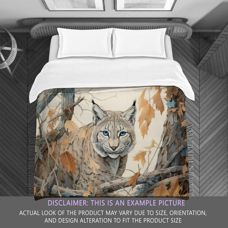 Bobcat Beige Bedding, Queen Comforter