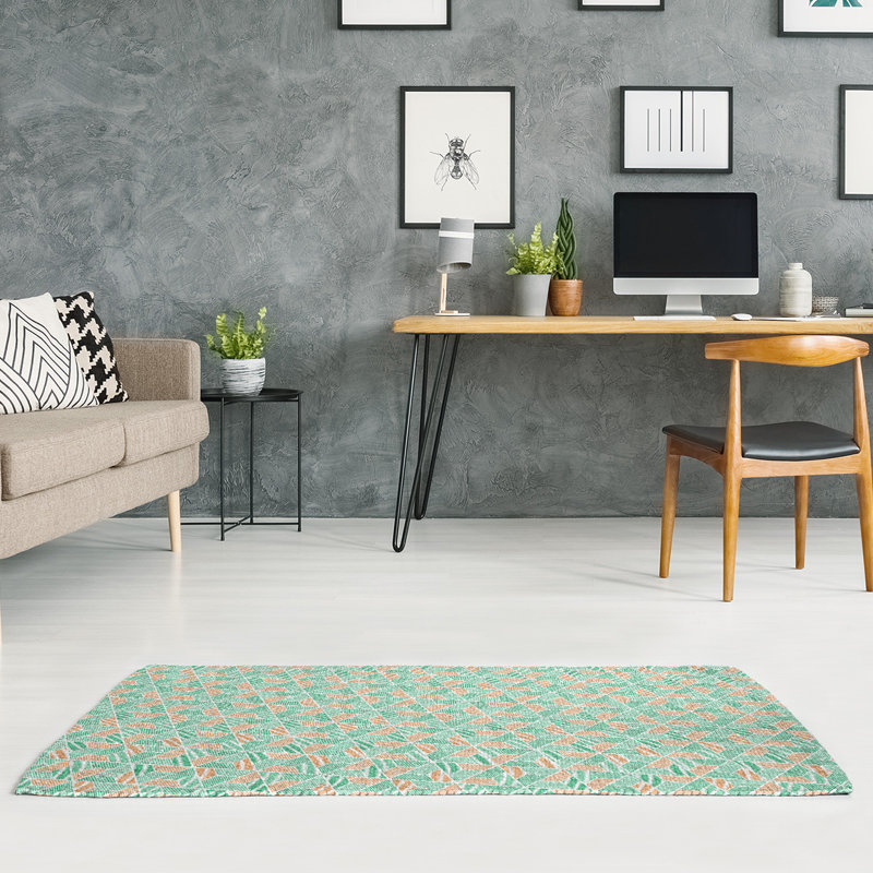 Chenille Geometric Indoor Rug, Rectangle 4' x 6'
