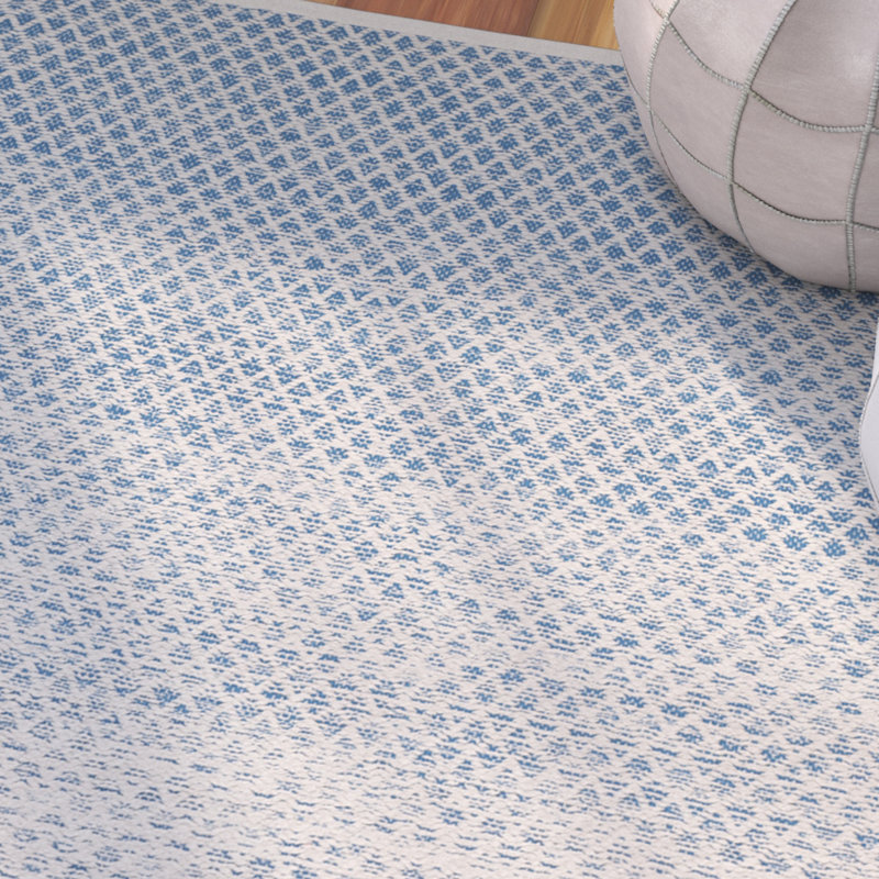 Aitken Hand Woven Cotton Geometric Rug, Rectangle 2'3" x 5'