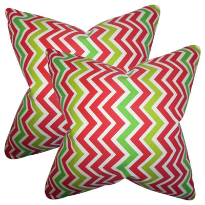  Coussin en coton Zigzag