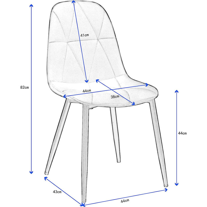 Side chair Set Dasan, Brown 
