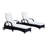 Kloss Outdoor Metal Chaise Lounge with Table , Cushion Included-626009554-573405809