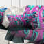 Coussin décoratif imprimé graffiti mauve - Street Art