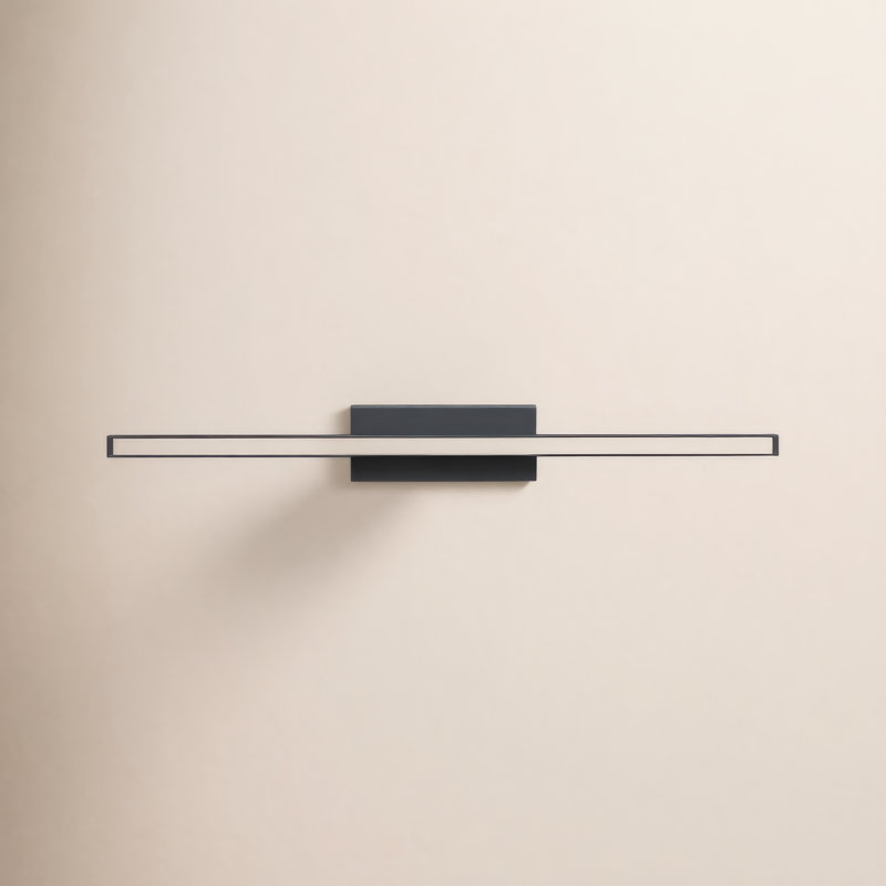 Plafonnier encastré à 1 lumière DEL à intensité variable Rochelle, Noir, H 2,75 po x l 24 po x P 1,63 po