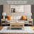 Rattan Accent Side Table with Drawer